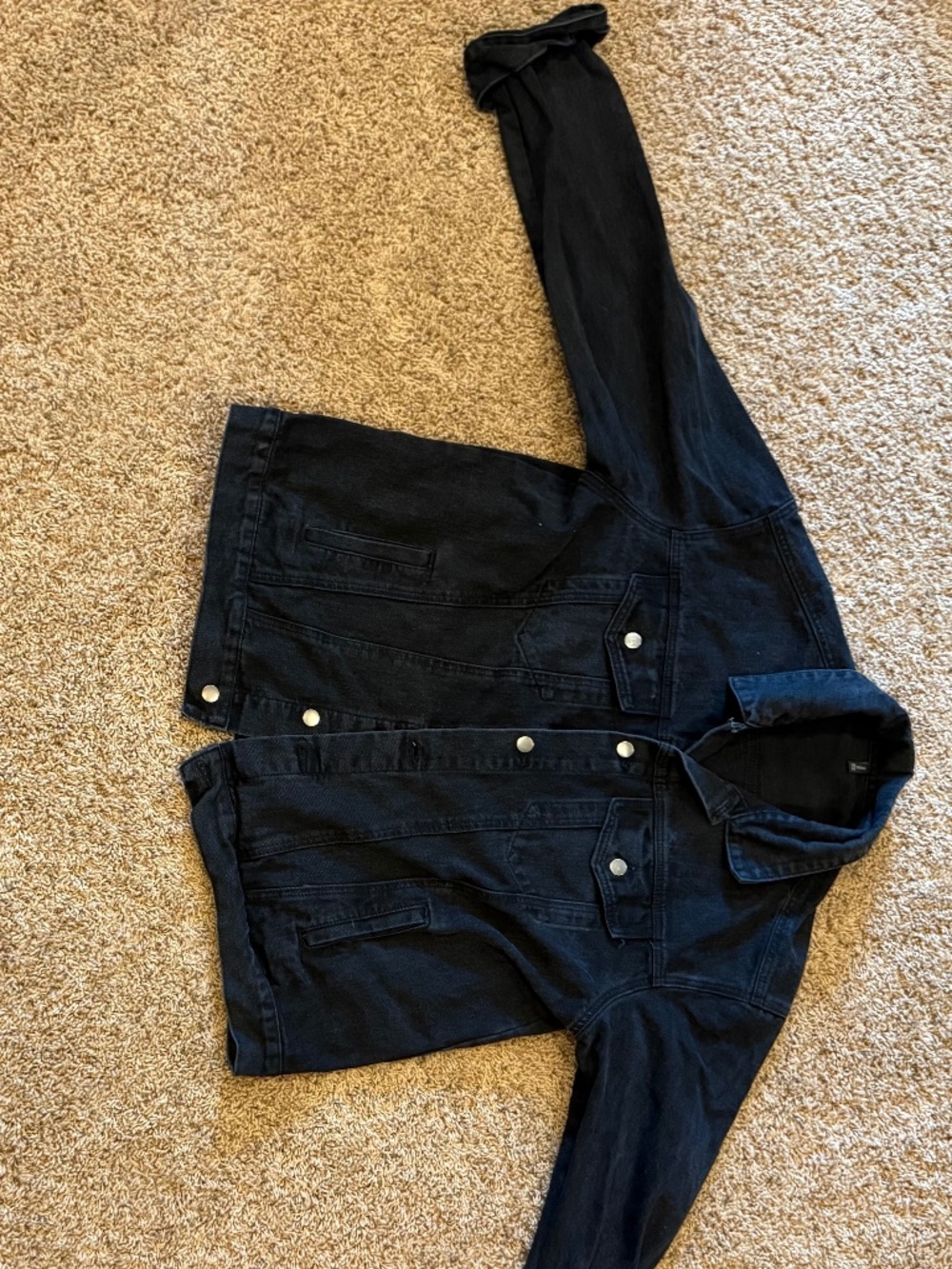 Prettylittlething Black Jean Jacket